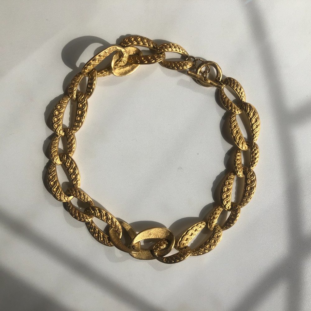 Vintage Chunky Chain Choker Necklace